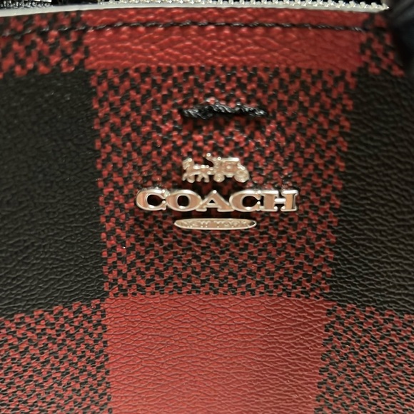 New Coach Mini Town Plaid Bucket Bag Crossbody with Card Wallet - Picture 15 of 16